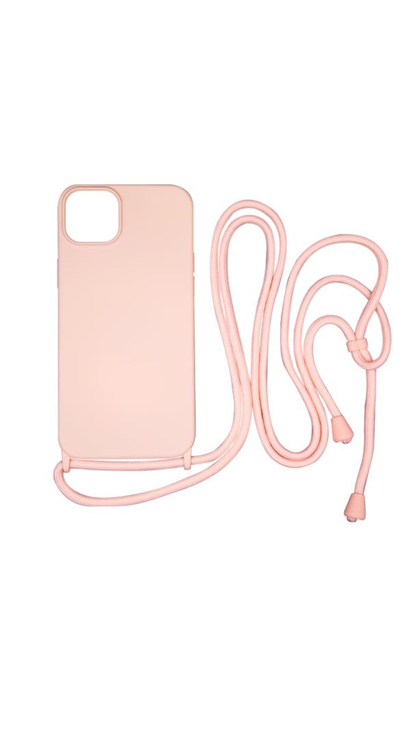 Vivid Back Cover Σιλικόνης με Λουράκι Ροζ (iPhone 15 Plus)