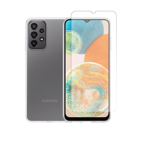 Vivid Back Cover Σιλικόνης Σετ με Τζαμάκι Διάφανο (Galaxy A23 4G / Galaxy A23 5G)