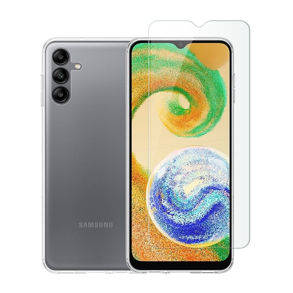 Vivid Back Cover Σιλικόνης Σετ με Τζαμάκι Διάφανο (Galaxy A04s)