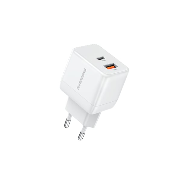 Riversong Φορτιστής Χωρίς Καλώδιο με Θύρα USB-A και Θύρα USB-C 20W Power Delivery Λευκός (PowerKub G20 Pro AD117W)