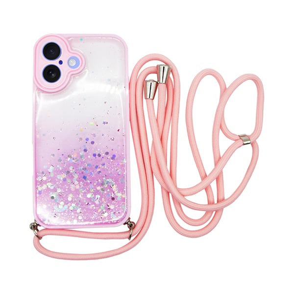 Vivid Back Cover Σιλικόνης με Λουράκι Διάφανο (iPhone 16)