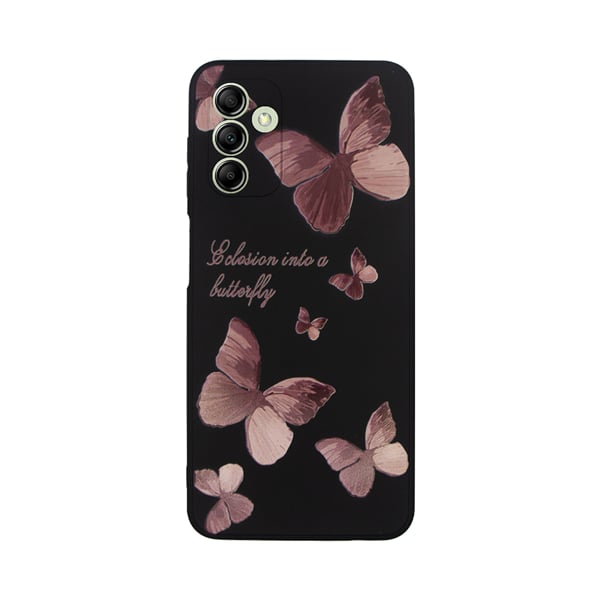 Vivid Silicone Case Samsung Galaxy A13 5g Butterfly Black Pink 5213015674233