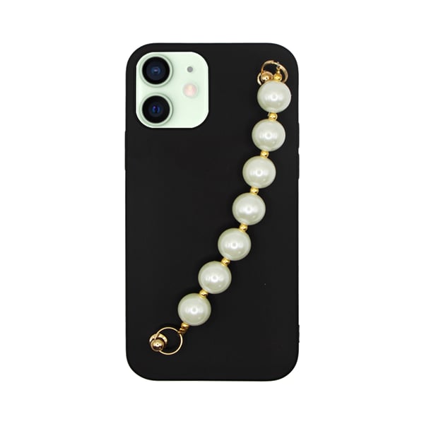 Vivid Pearl Chain Back Cover Σιλικόνης / Πλαστικό Μαύρο (iPhone 12 / 12 Pro)