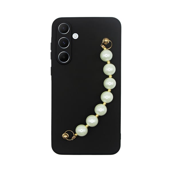 Vivid Pearl Chain Back Cover Σιλικόνης / Πλαστικό Μαύρο (Galaxy A55Oppo A55 5G)