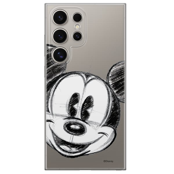 Disney Case Samsung Galaxy S24 Ultra Mickey Partial Print Sketch Transparent 5905795977542