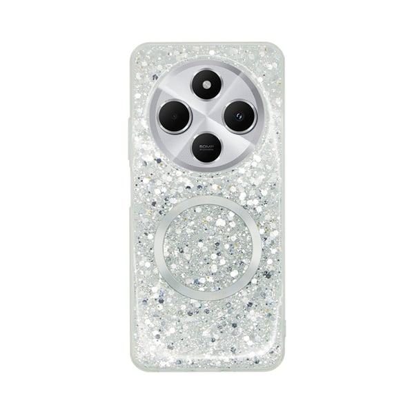 Vivid Magsafe Glitter Back Cover Σιλικόνης Ασημί (Redmi 14C / Poco C75)
