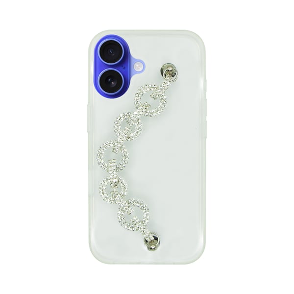 Vivid Clear Case Rhinestone Glitter Chain Apple Iphone 16 5213015676459