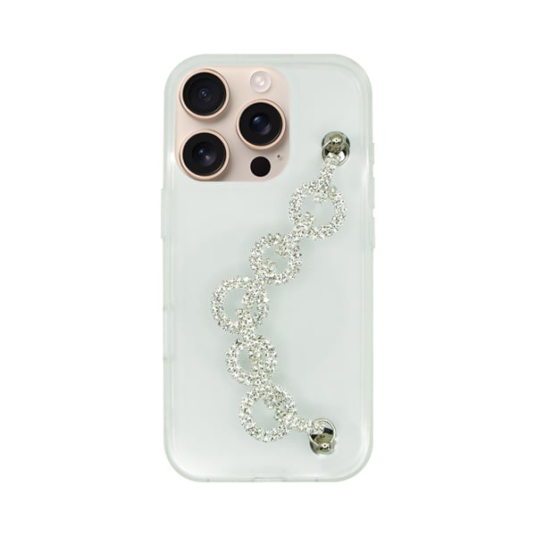 Vivid Clear Case Rhinestone Glitter Chain Apple Iphone 16 Pro 5213015676466