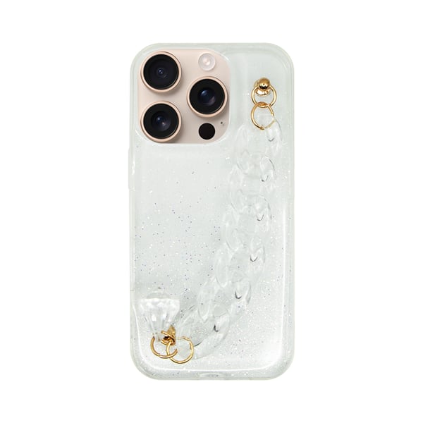 Vivid Clear Shine Case Chain Hand Strap Apple Iphone 16 Pro 5213015676480