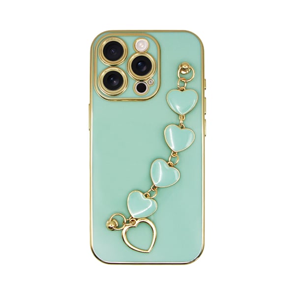 Vivid Slim Case Heart Chain Hand Strap Apple Iphone 16 Pro Green 5213015676541