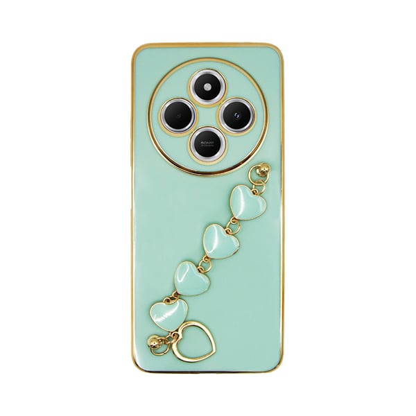 Vivid Slim Case Heart Chain Hand Strap Redmi 14c 4g Green 5213015676565