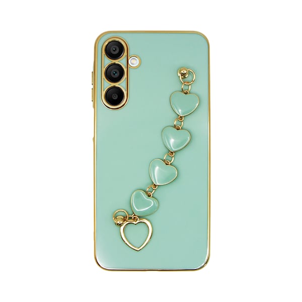 Vivid Slim Case Heart Chain Hand Strap Samsung Galaxy A16 Green 5213015676572