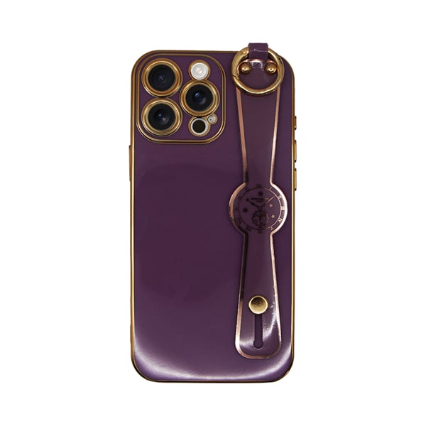 Vivid Silicone Case Wrist Strap Holder Apple Iphone 16 Pro Max Purple 5213015676596