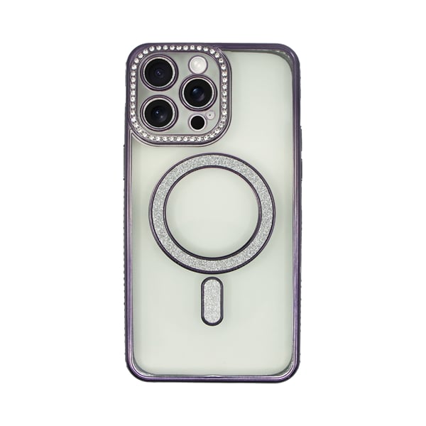 Vivid Strass Back Cover Σιλικόνης Μωβ (iPhone 15 Pro Max)