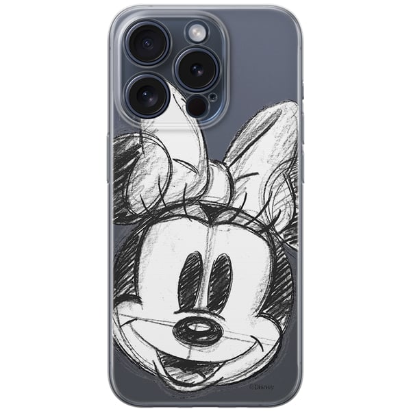 Case Apple Iphone 15 Pro Minnie 012 Disney Partial Print Transparent