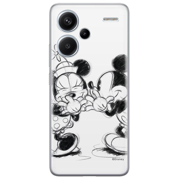 Disney Mickey Minnie Back Cover Σιλικόνης Λευκό (Redmi Note 13 Pro+)