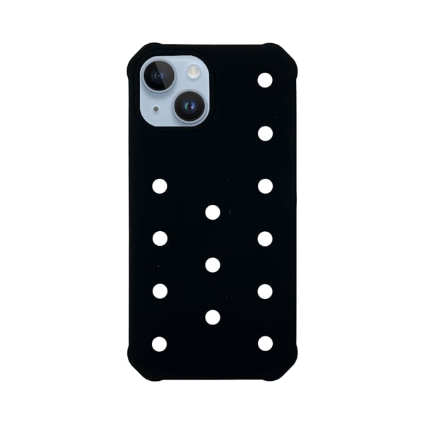 Vivid Silicone Pins Back Cover Σιλικόνης Μαύρο (iPhone 14)