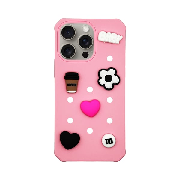 Vivid Pins Back Cover Σιλικόνης Ροζ (iPhone 15 Pro Max)
