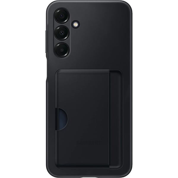 Samsung Back Cover Σιλικόνης / Πλαστικό με Υποδοχή για Κάρτες Μαύρο (Samsung Galaxy A16)