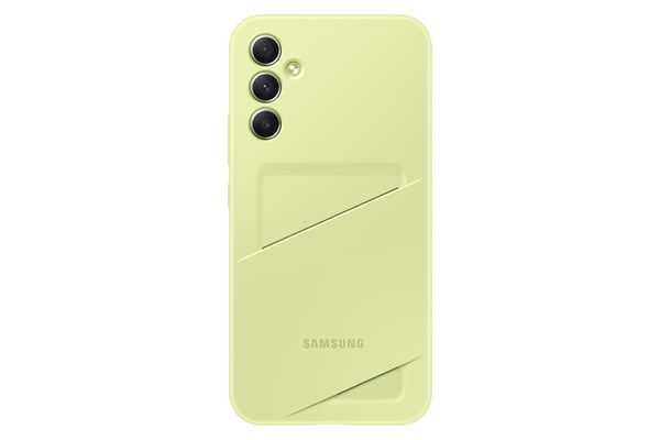 Samsung Back Cover Σιλικόνης με Υποδοχή για Κάρτες Lime (Galaxy A34)