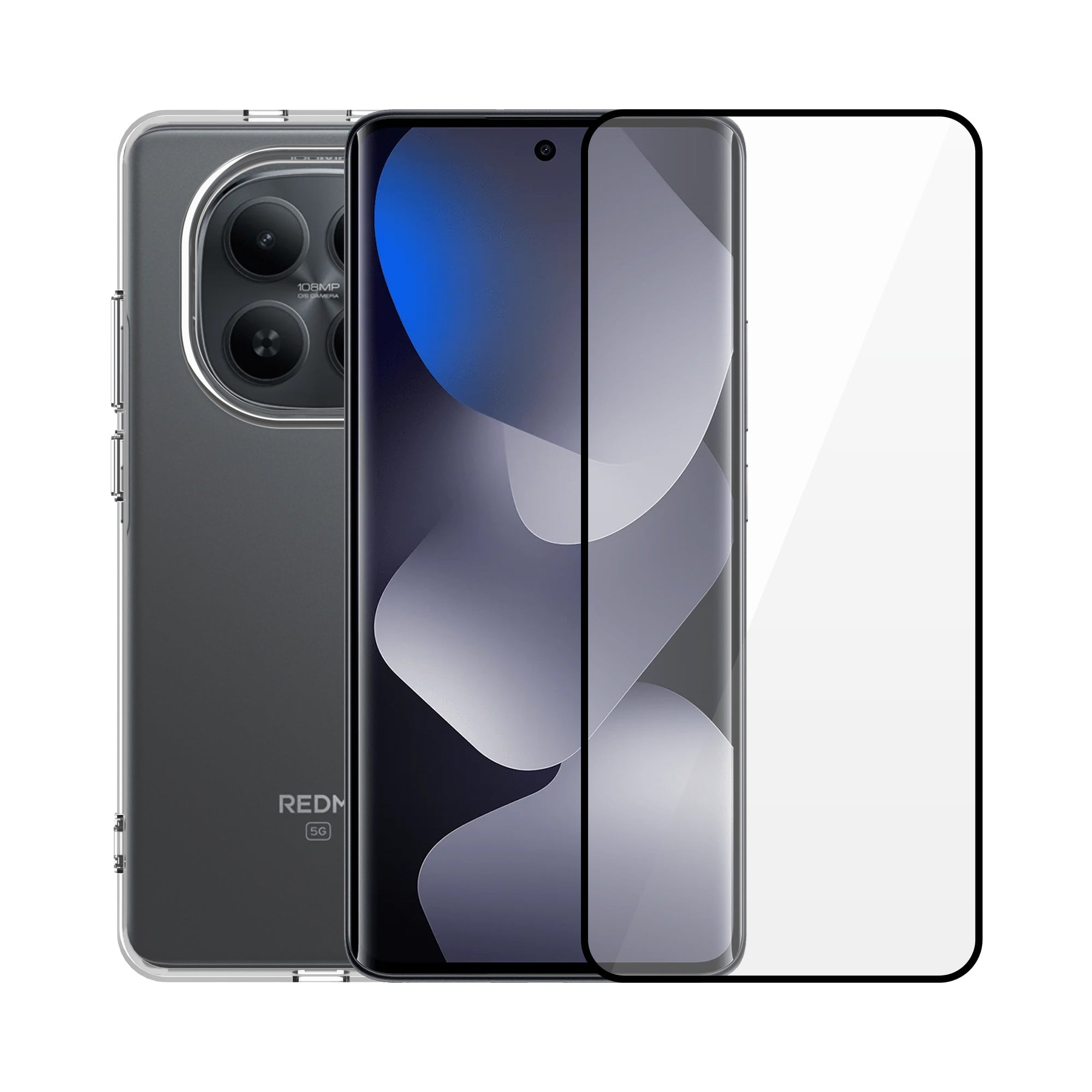 Vivid Set Back Cover Σιλικόνης / Tempered Glass Σετ με Τζαμάκι Διάφανο (Redmi Note 15)