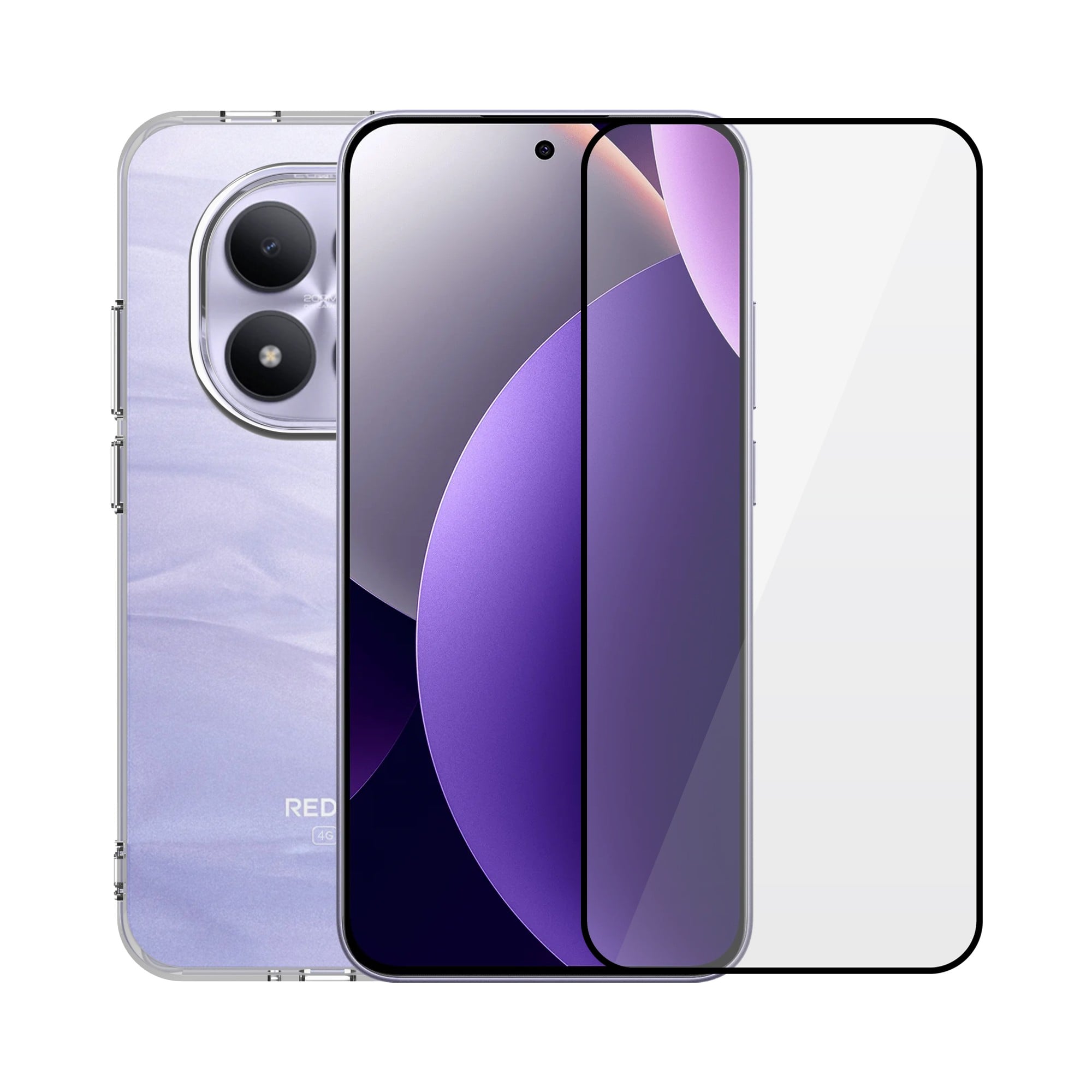 Vivid Set Back Cover Σιλικόνης / Tempered Glass Σετ με Τζαμάκι Διάφανο (Redmi Note 15 Pro 4G)