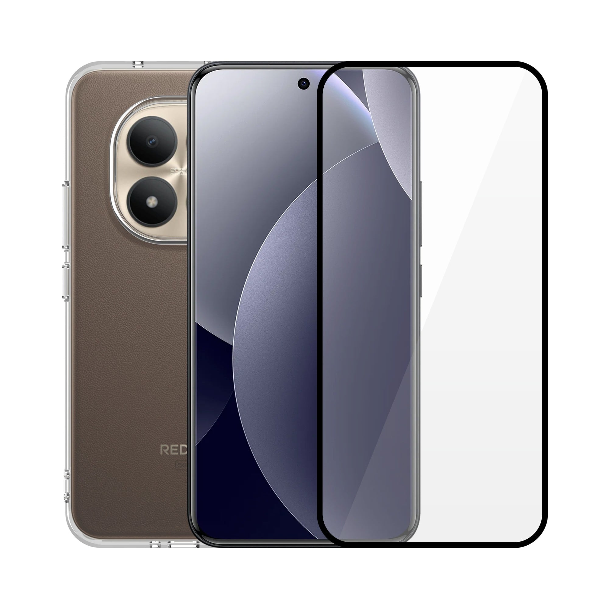 Vivid Back Cover Σιλικόνης / Tempered Glass Σετ με Τζαμάκι Διάφανο (Redmi Note 15)