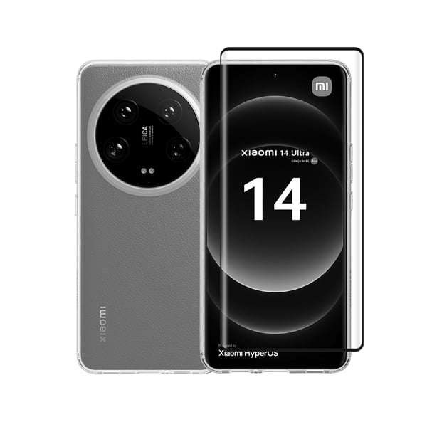 Vivid Set Gelly Back Cover Tempered Glass / Σιλικόνης Σετ με Τζαμάκι Διάφανο (Xiaomi 14 Ultra)