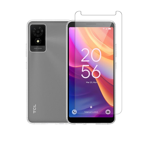 Vivid Set Gelly Back Cover Tempered Glass / Σιλικόνης Σετ με Τζαμάκι Διάφανο (TCL 501)