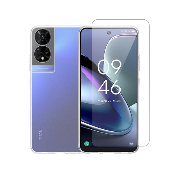 Vivid Back Cover Σιλικόνης / Tempered Glass Σετ με Τζαμάκι Διάφανο (TCL 50 5G - TCL)