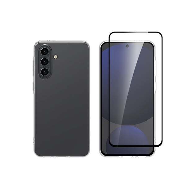 Vivid Set Gelly Back Cover Tempered Glass Σετ με Τζαμάκι Μαύρο (Galaxy A36)