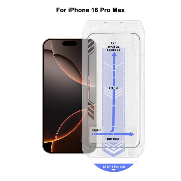 Vivid Full Face Tempered Glass Μαύρο (iPhone 17 Pro Max / iPhone 16 Pro Max)