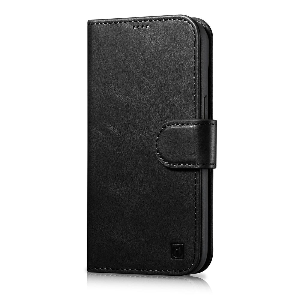 iCarer Oil Wax Anti-RFID Wallet Δερμάτινο Μαύρο (iPhone 14 Plus)