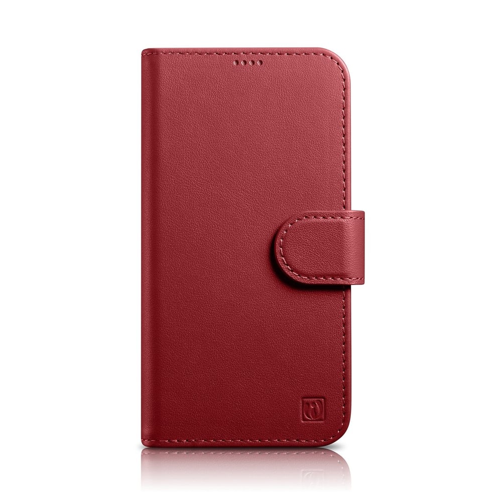 iCarer Anti-RFID Wallet Δερμάτινο Κόκκινο (iPhone 14 Plus)
