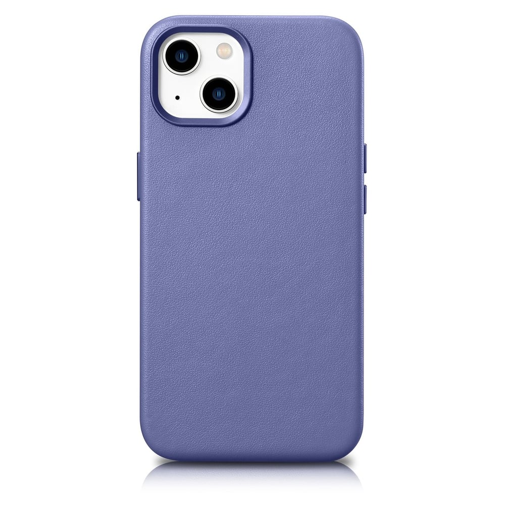 iCarer Genuine Leather Back Cover Δερμάτινο Light Purple (iPhone 14 Plus)