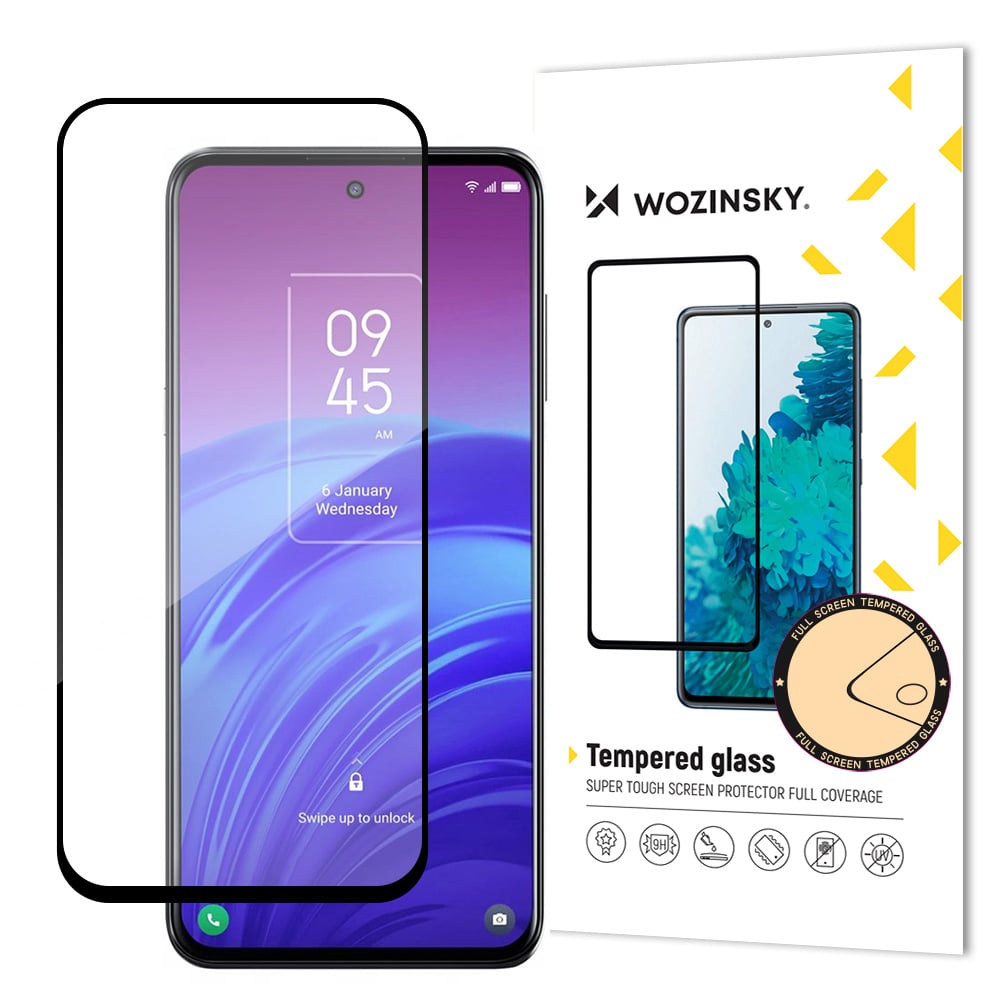 Wozinsky Case Friendly Full Glue Full Face Tempered Glass Μαύρο (Tcl 20 L)
