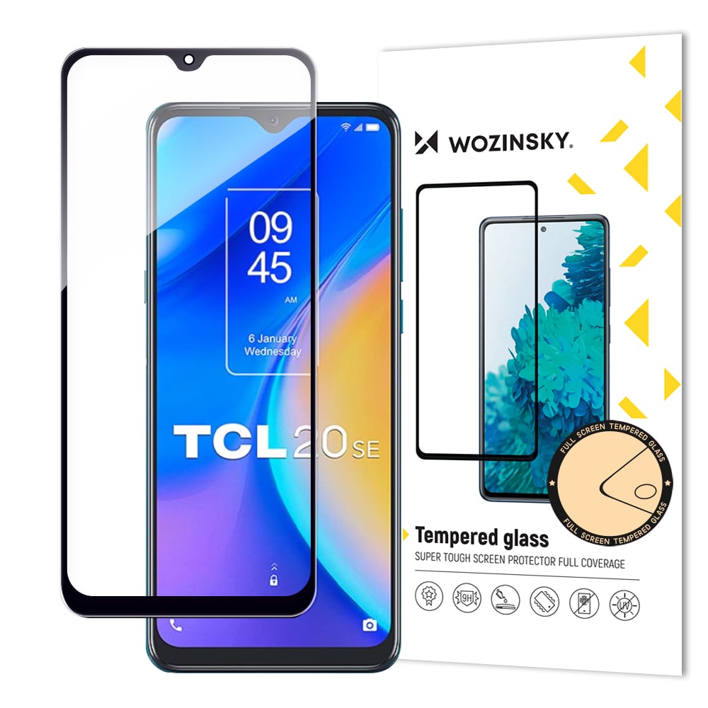 Wozinsky 9H Full Glue Full Face Tempered Glass Μαύρο (Tcl 20 Se)