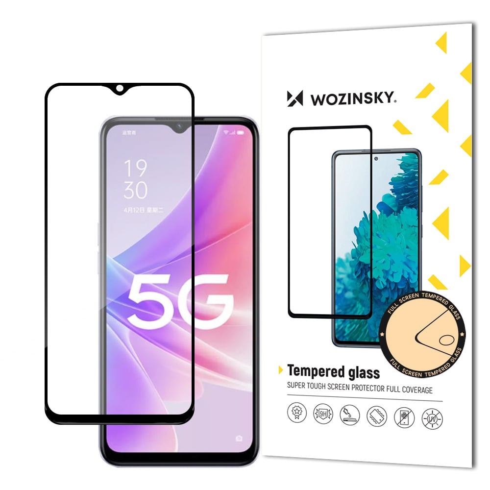 Wozinsky Case Friendly Full Glue Full Face Tempered Glass Μαύρο (Realme Narzo 50)