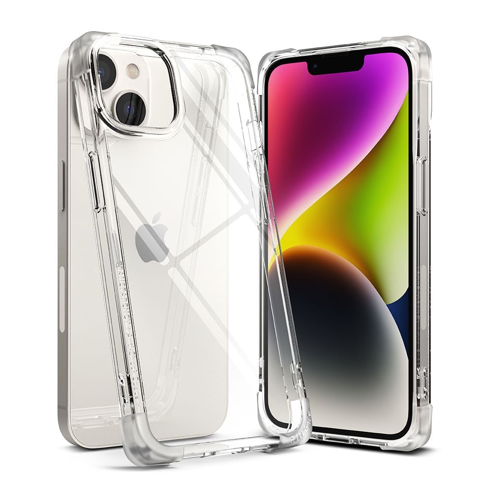 Ringke Fusion Back Cover Πλαστικό / Σιλικόνης 2mm με Λουράκι Σετ με Τζαμάκι Διάφανο (iPhone 14 Plus)