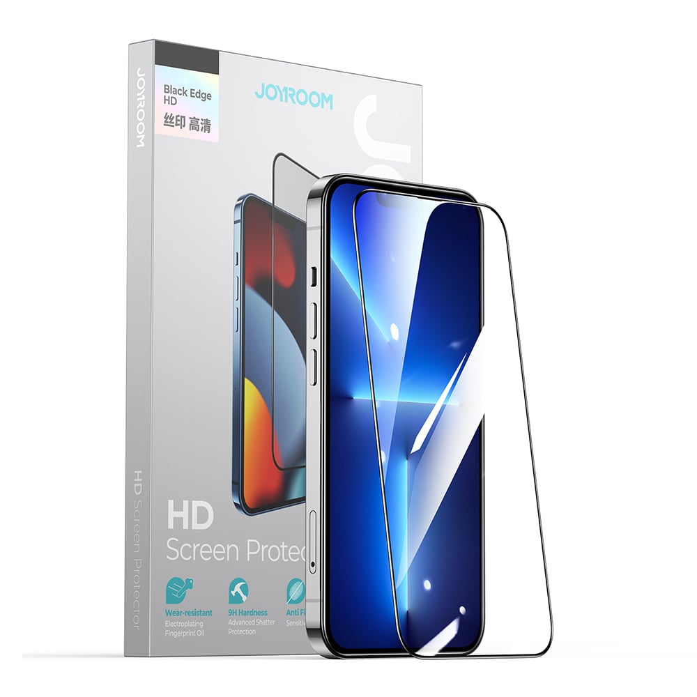 Joyroom Knight 2.5D Full Face Tempered Glass Μαύρο (iPhone 14 Plus / 13 Pro Max)