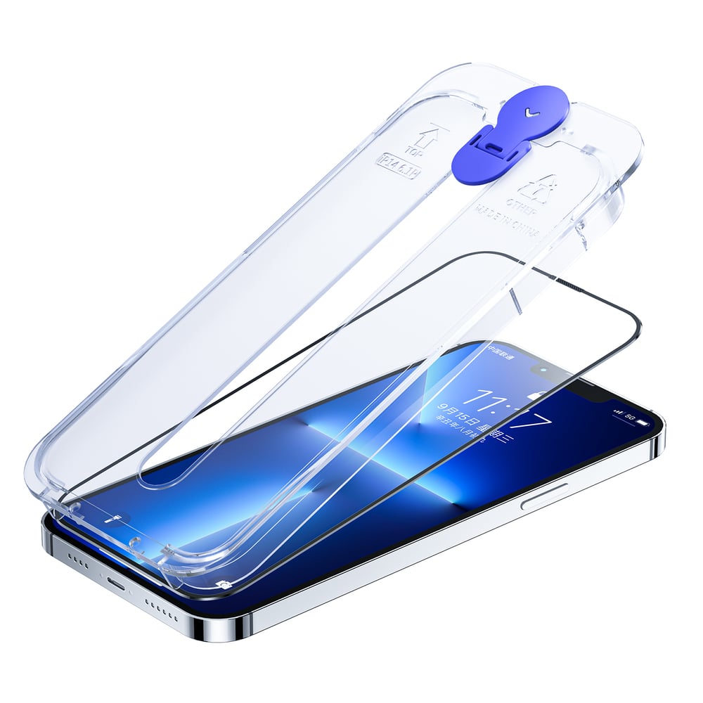 Joyroom Knight with Mounting Kit Full Face Tempered Glass (iPhone 14 Plus / 13 Pro Max)
