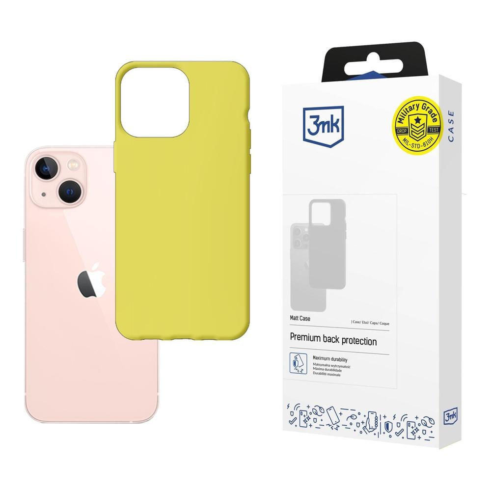 3MK Matt Back Cover Σιλικόνης 1.2mm Κίτρινο (iPhone 14 Plus)