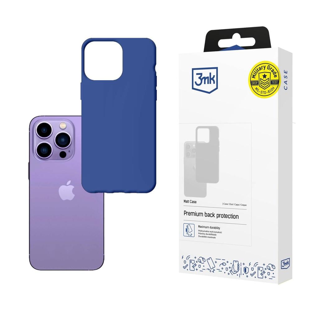 3MK Matt Back Cover Σιλικόνης 1.2mm Blueberry (iPhone 14 Pro)