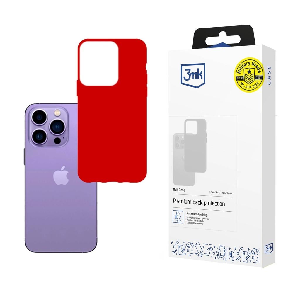 3MK Matt Back Cover Σιλικόνης 1.2mm Strawberry (iPhone 14 Pro Max)
