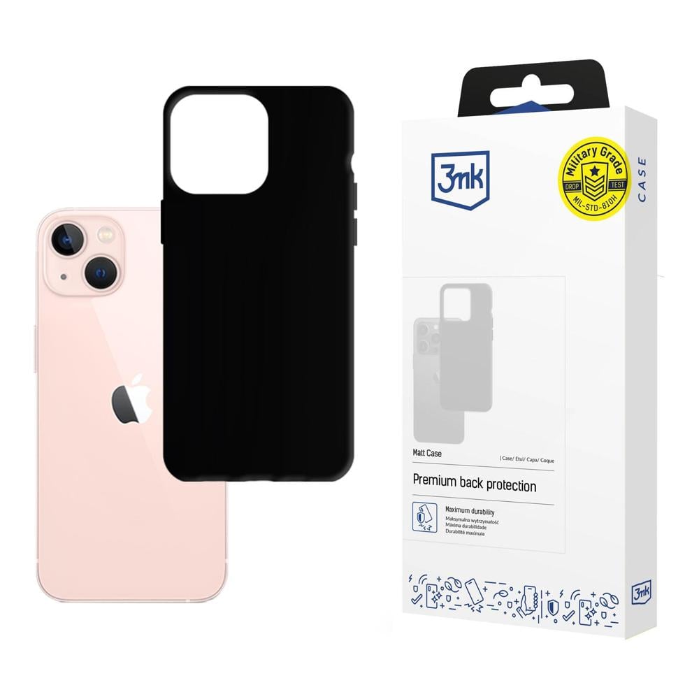 3MK Matt Back Cover Σιλικόνης 1.2mm Μαύρο (iPhone 14 Plus)