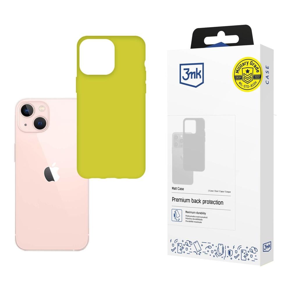 3MK Matt Back Cover Σιλικόνης 1.2mm Κίτρινο (iPhone 14)