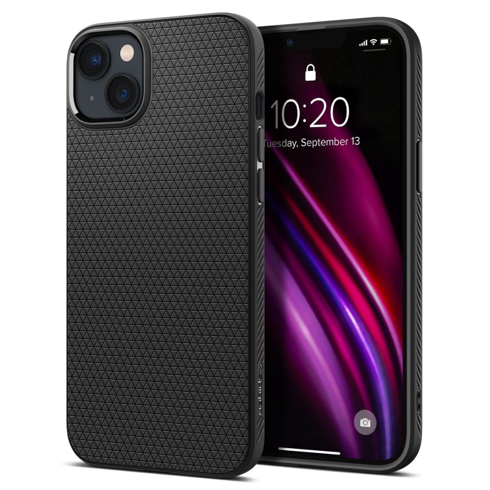 Spigen Liquid Air Back Cover Σιλικόνης Matte Black (iPhone 14 Plus)