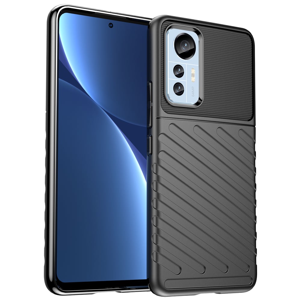 Hurtel Thunder Back Cover Σιλικόνης Μαύρο (Xiaomi 12 Lite)