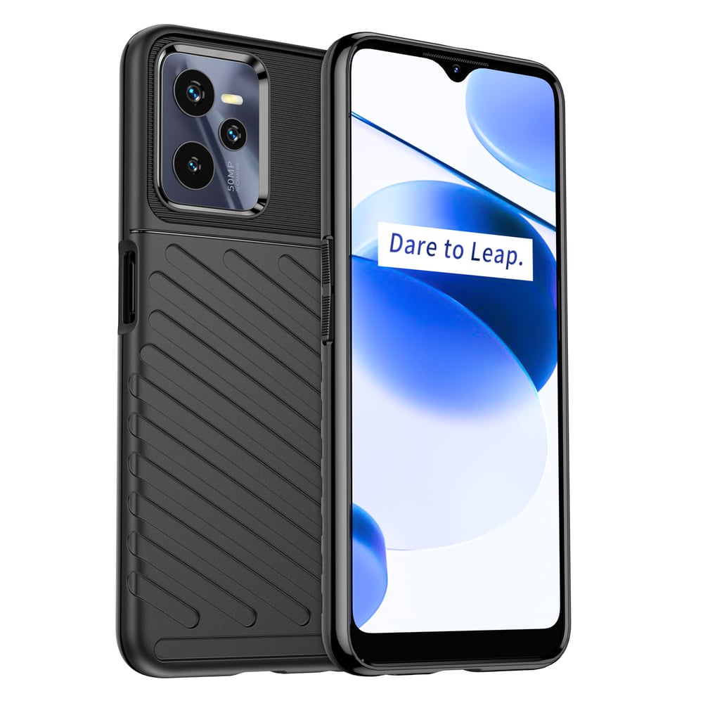 Hurtel Thunder Back Cover Σιλικόνης Μαύρο (Realme C35)