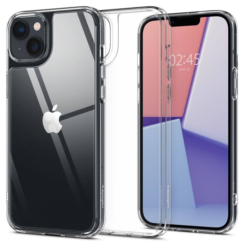 Spigen Quartz Hybrid Back Cover Tempered Glass / Σιλικόνης Διάφανο (iPhone 14 Plus)